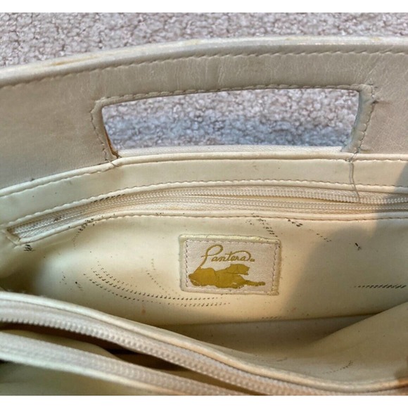 Pantera White Leather Clutch - Picture 2 of 5